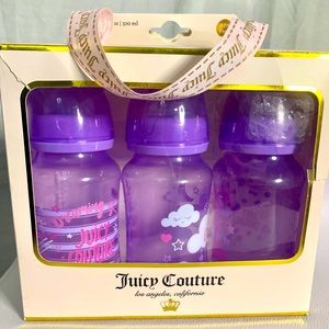 Juicy Couture baby bottles set of 3